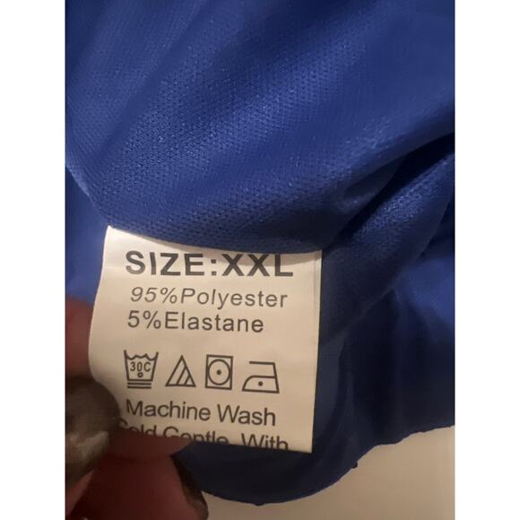 Women's Blue Elastic Waist Sparkly Sequins Wide Leg Pull On Pants Size 2XL - Picture 6 of 6